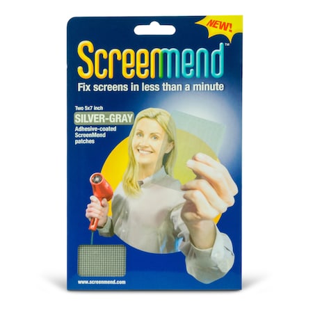 Screenmend Screenmend Silver Aluminum Screen Repair Patch 5 in. W X 7 in. L 2 pk 857101004549